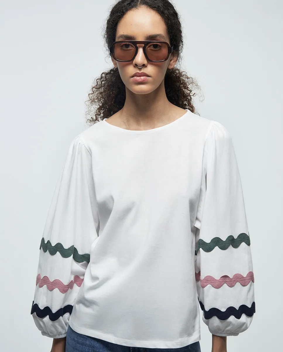 

Вышитая футболка Sfera, белый