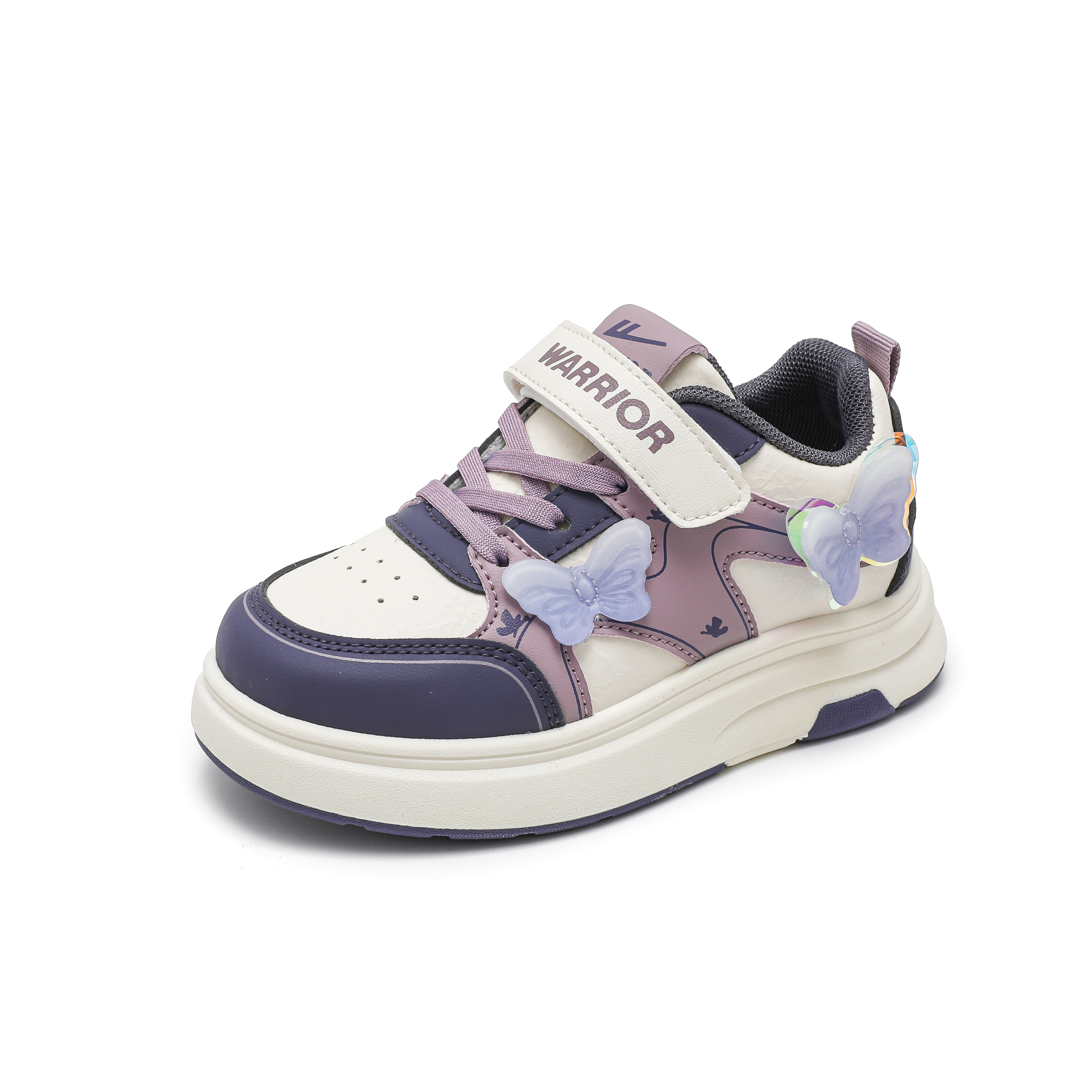 

Детские кроссовки для скейтбординга Girls' Athletic Shoes Lightweight Cushioning Slip Resistant Anti Kick Low top WARRIOR, rice/темно-фиолетовый/taro фиолетовый