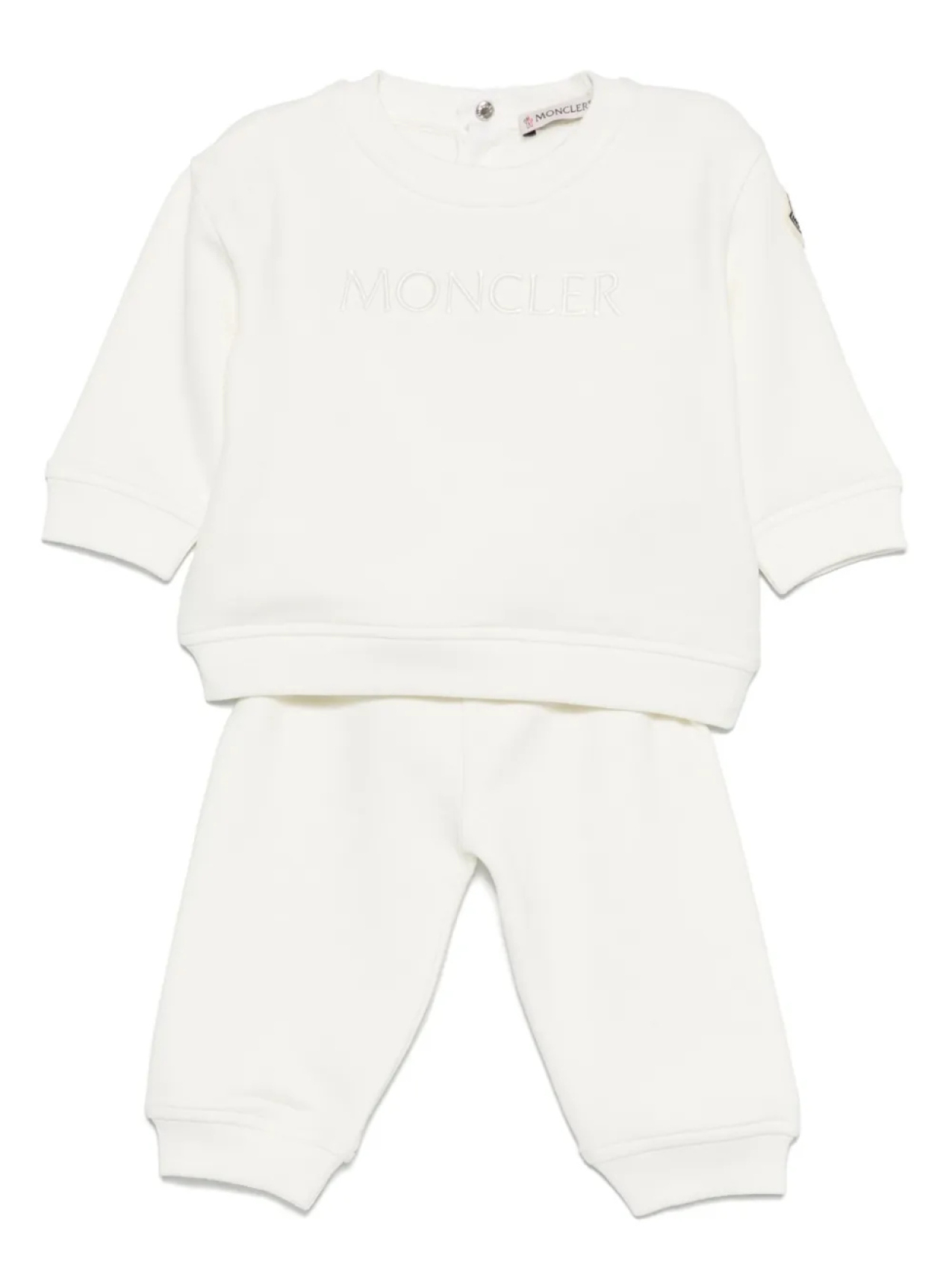 

Moncler Enfant спортивный костюм с нашивкой-логотипом, белый