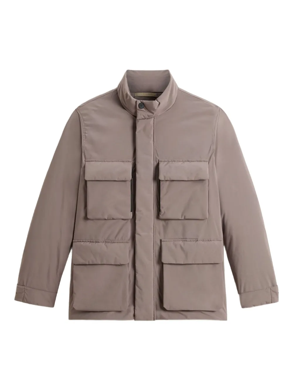 

Пуховик с карманами карго WOOLRICH, коричневый