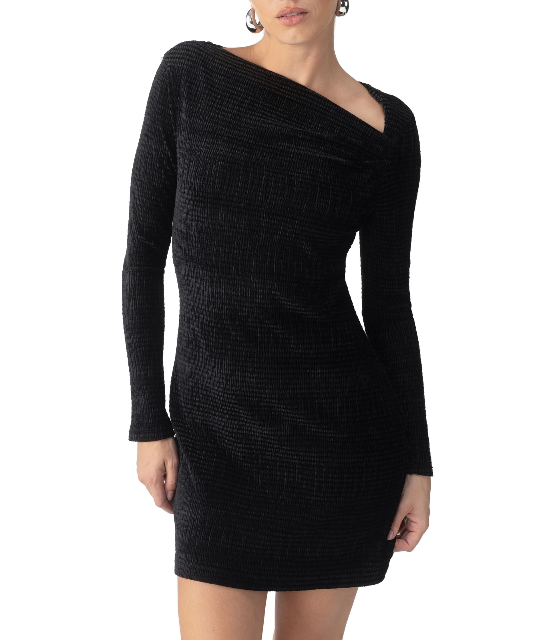 

Платье Sanctuary Velvet Asymmetrical Dress, черный