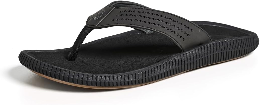 

Мужские пляжные сандалии OLUKAI Ulele, водонепроницаемые шлепанцы, поддержка свода стопы и комфортная посадка, легкие и прочные, улучшенное сцепление и устойчивость, Lava Rock/Lava Rock