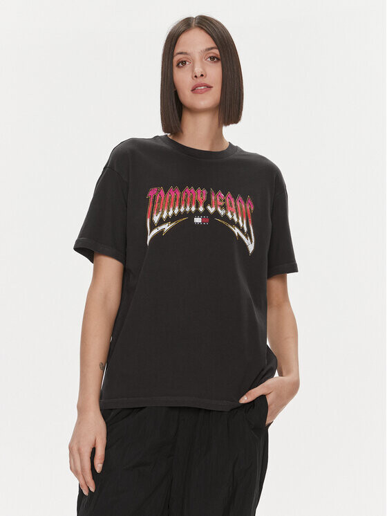 

Футболка свободного кроя Tommy Jeans, черный