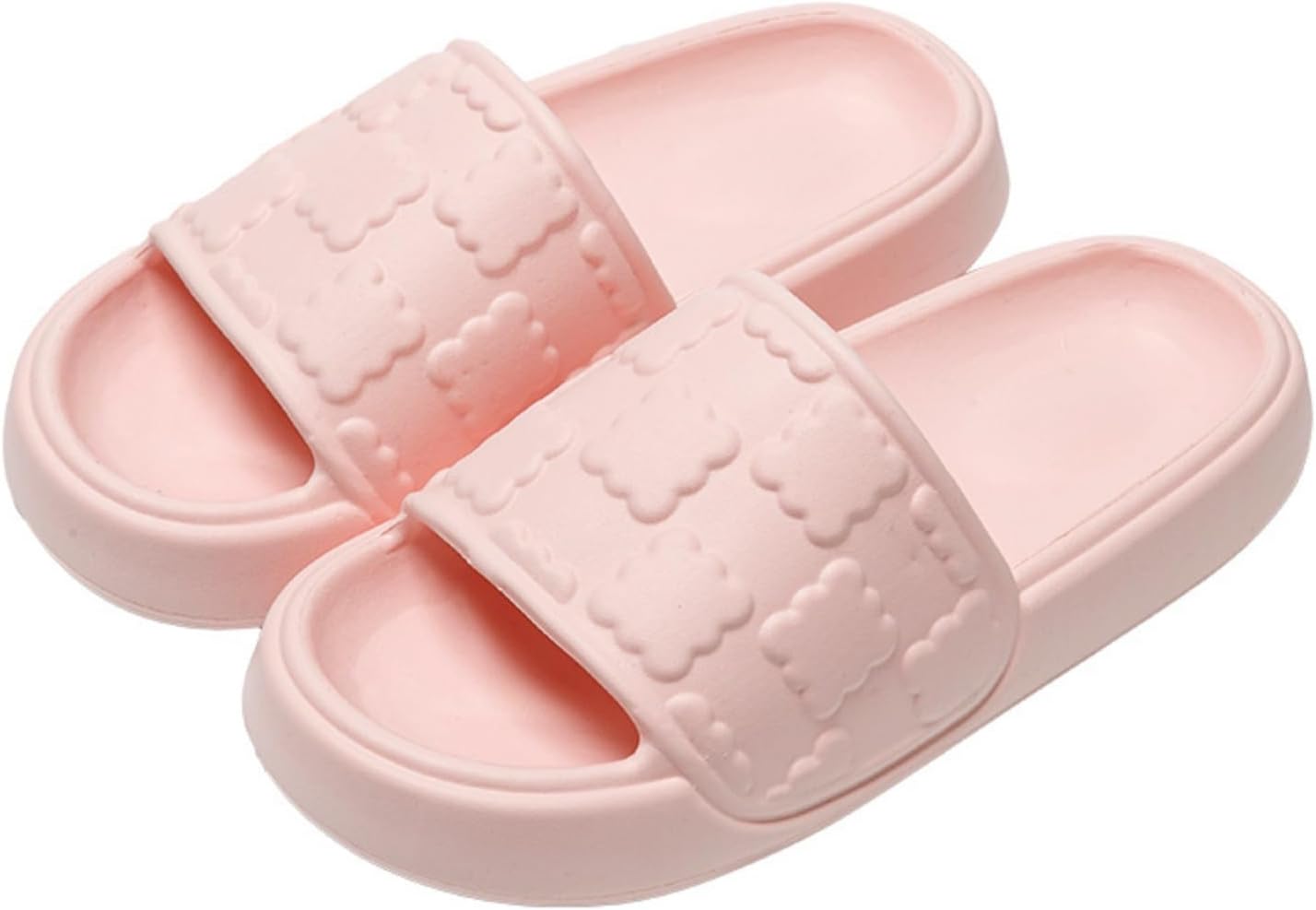 

Тапочки-подушечки для женщин и мужчин, шлепанцы, сандалии для душа, шлепанцы Cloud Slides с толстой подошвой Srdmuph, розовый