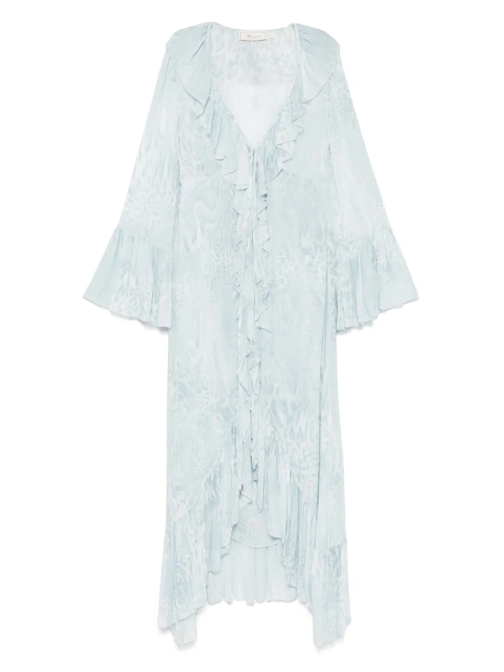 

Шифоновое платье макси с принтом BLUMARINE, синий
