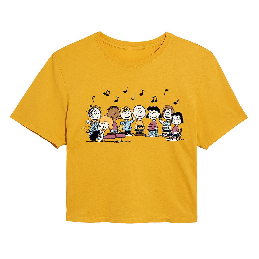 

Укороченная футболка с музыкальным рисунком Peanuts для детей Juniors Licensed Character, желтый