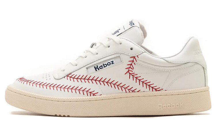 

Кроссовки Club C 85 Vintage Keboz Atmos Baseball Reebok, белый/красный
