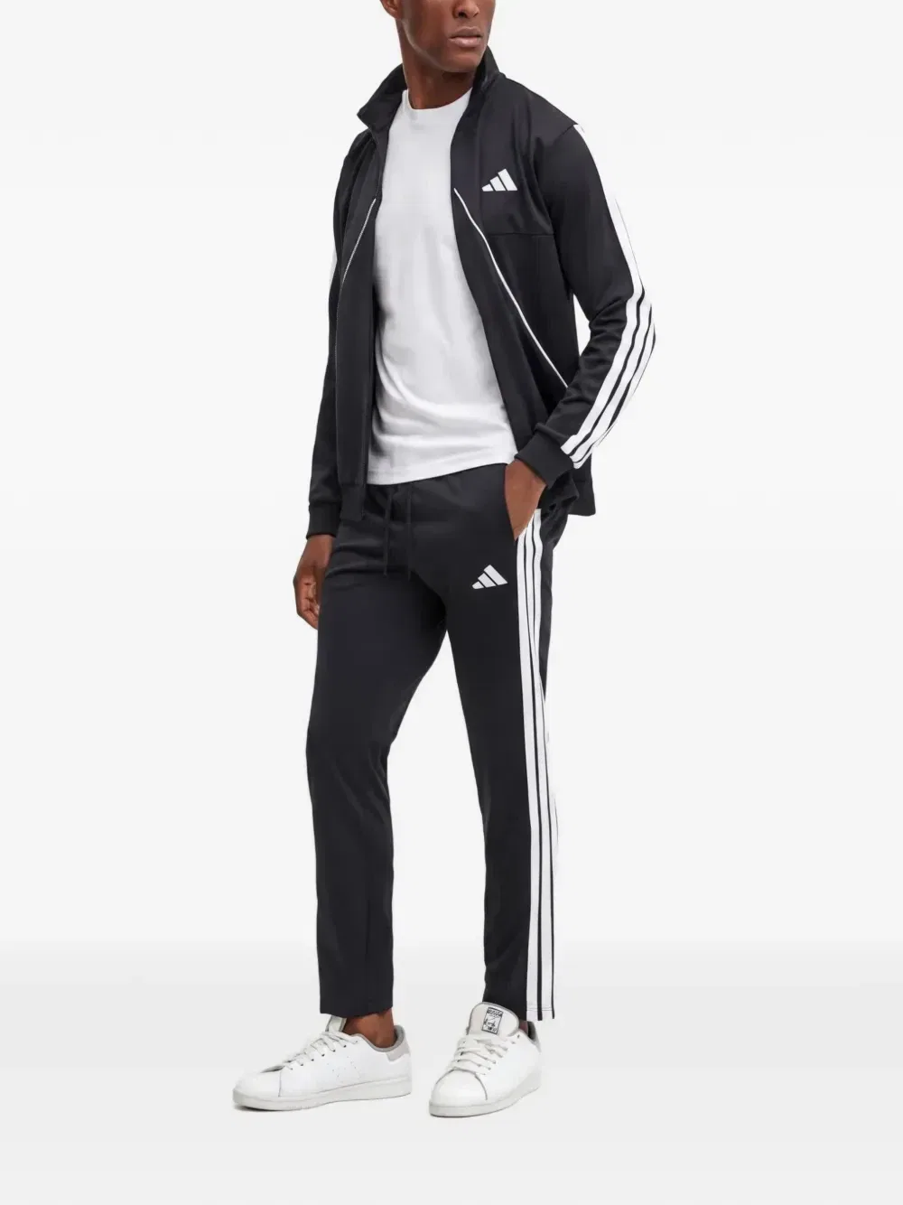 Спортивный костюм с деталью в виде логотипа Adidas, черный — фото 2