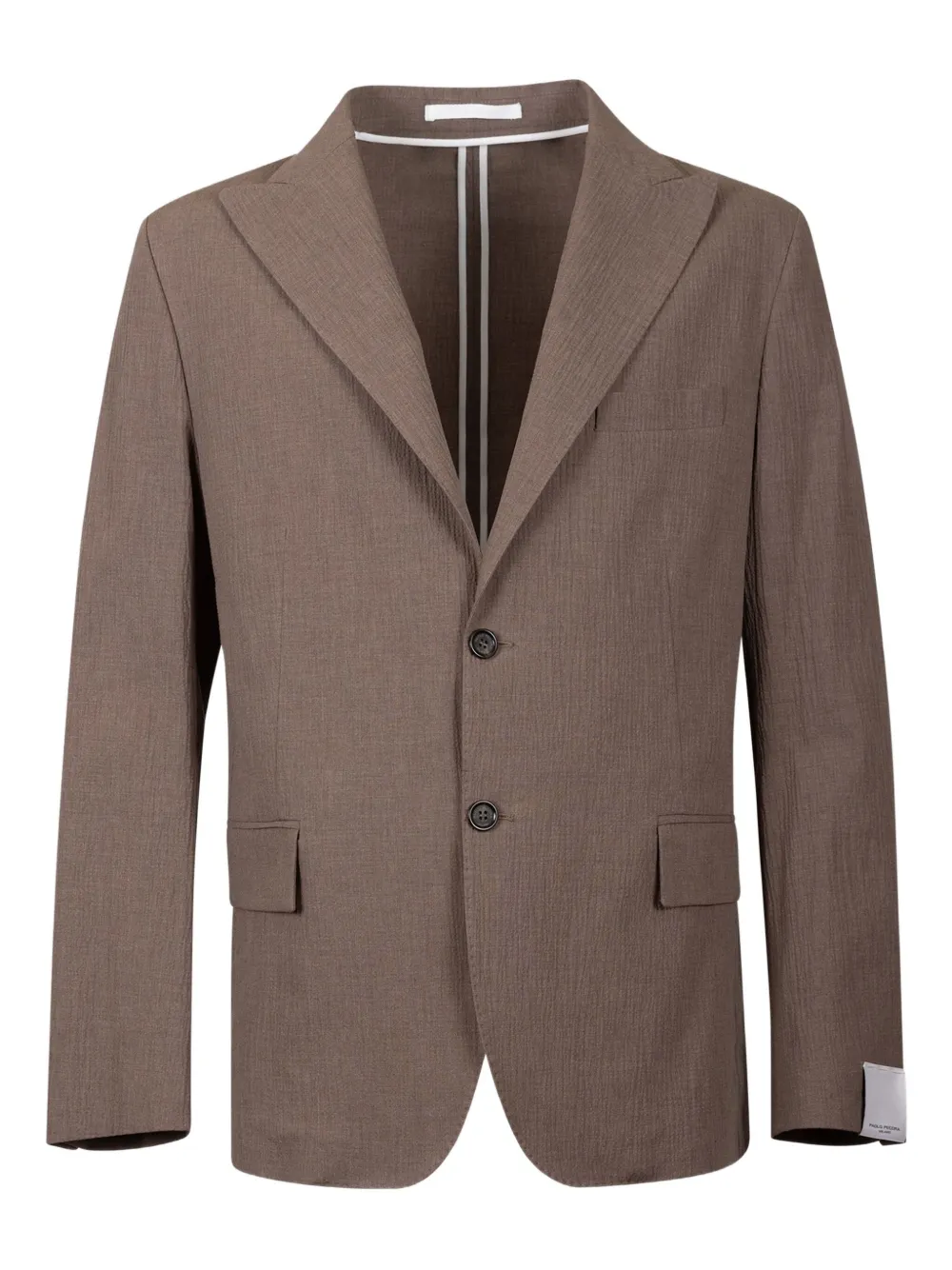 

Пиджак из канваса на пуговицах Paolo Pecora, коричневый