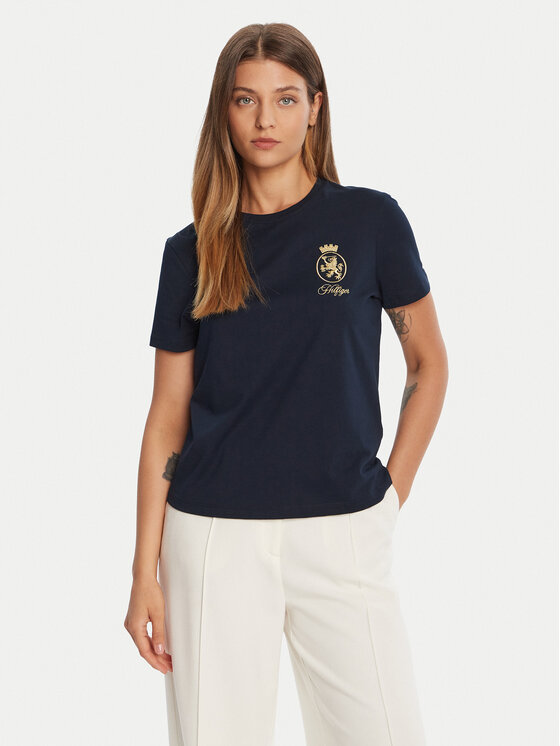 

Футболка regular fit Gold Crest WW0WW46153 Tommy Hilfiger, синий