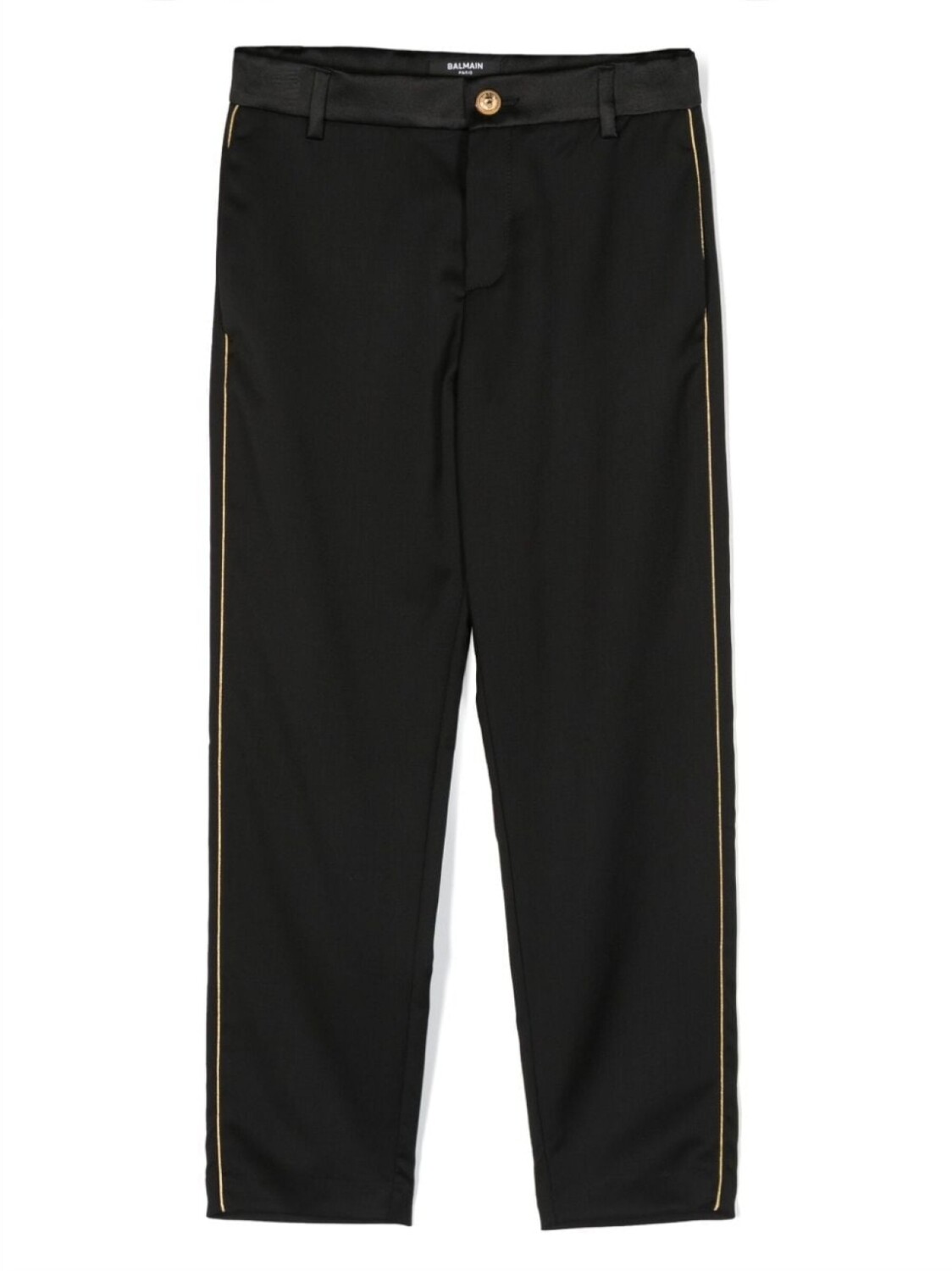 

Balmain Kids кардиган из вирджинской шерсти с полосками, черный