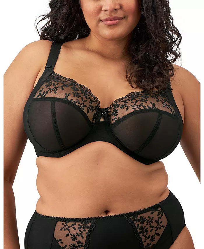 

Женский бюстгальтер Zarla Banded Underwire Stretch Lace с чашками на косточках и кружевной отделкой Elomi, черный