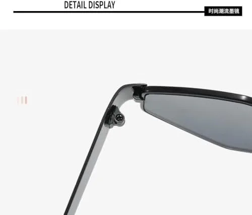 

Модные многоугольные солнцезащитные очки для женщин, винтажные ромбовидные солнцезащитные очки с металлической оправой, панк-очки для мужчин MTZJH, Gold Clear