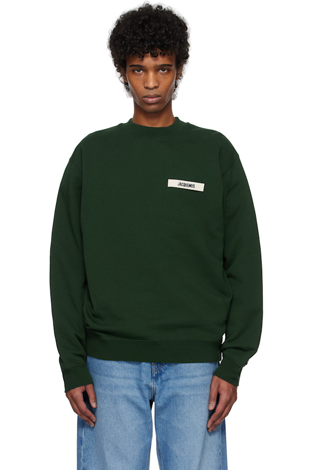 

Свитшот с рубчатой отделкой Jacquemus, зеленый