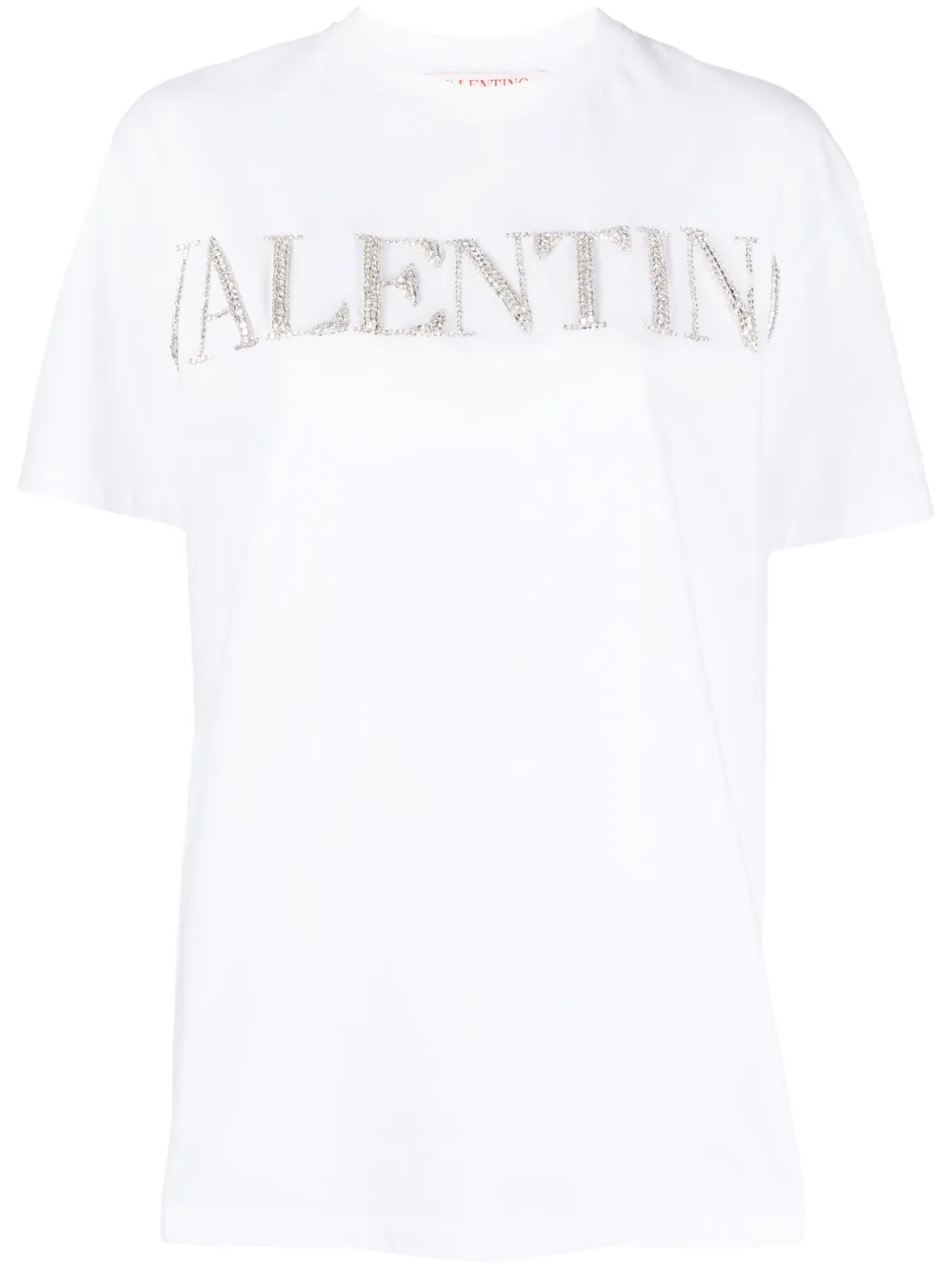 

Футболка с логотипом и кристаллами VALENTINO GARAVANI, белый
