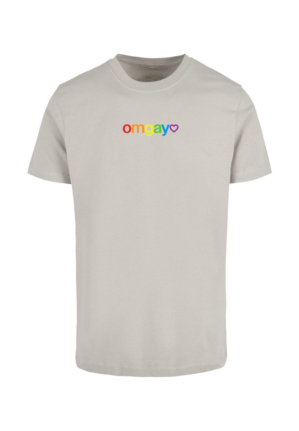 

Футболка с принтом OMGAY RAINBOW PRIDE Mister Tee, светло-серый