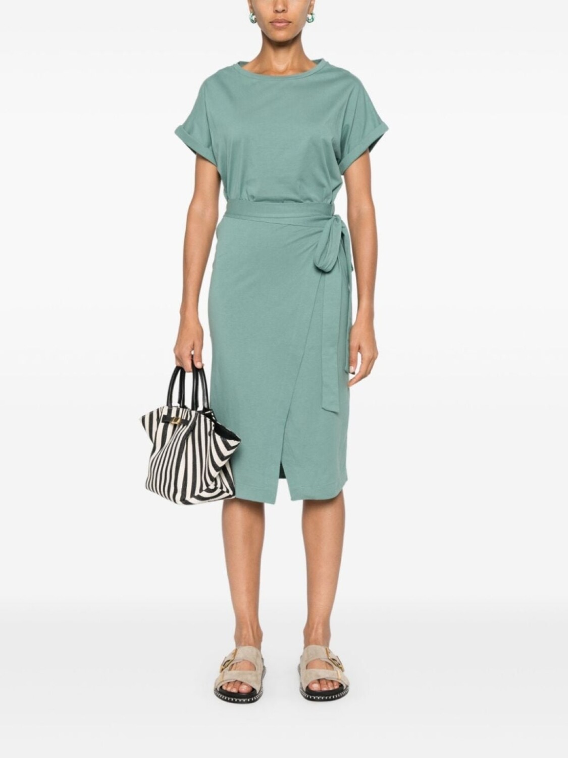 

Ba&Sh радужное платье миди, зеленый