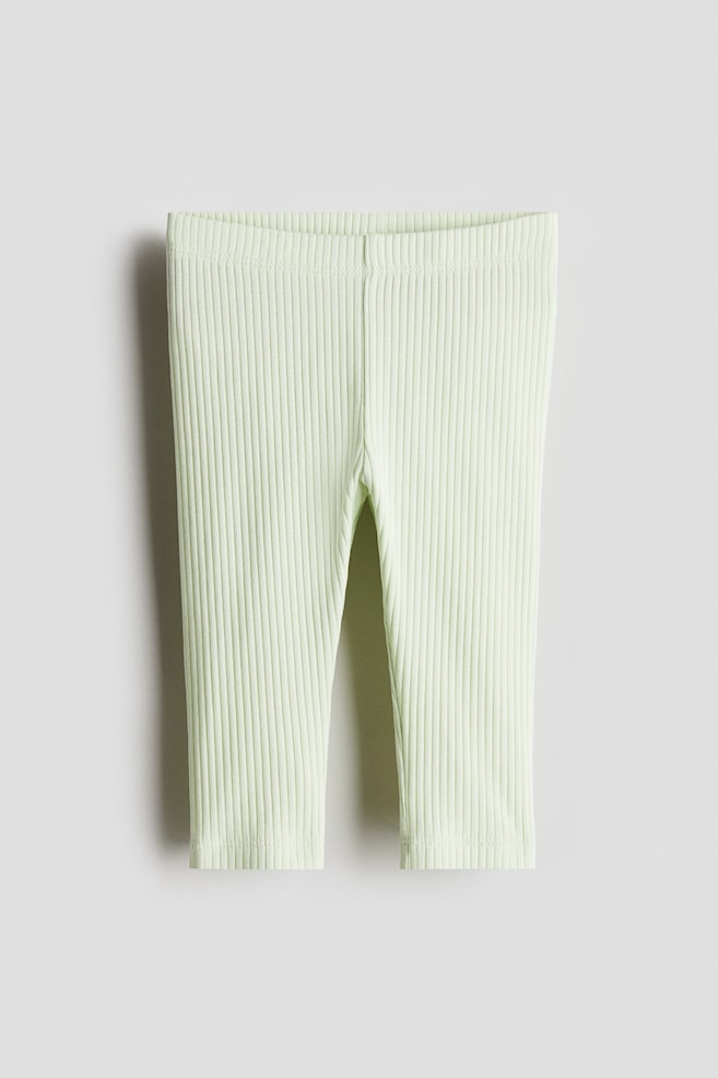 

Леггинсы из хлопка в рубчик H&M, зеленый
