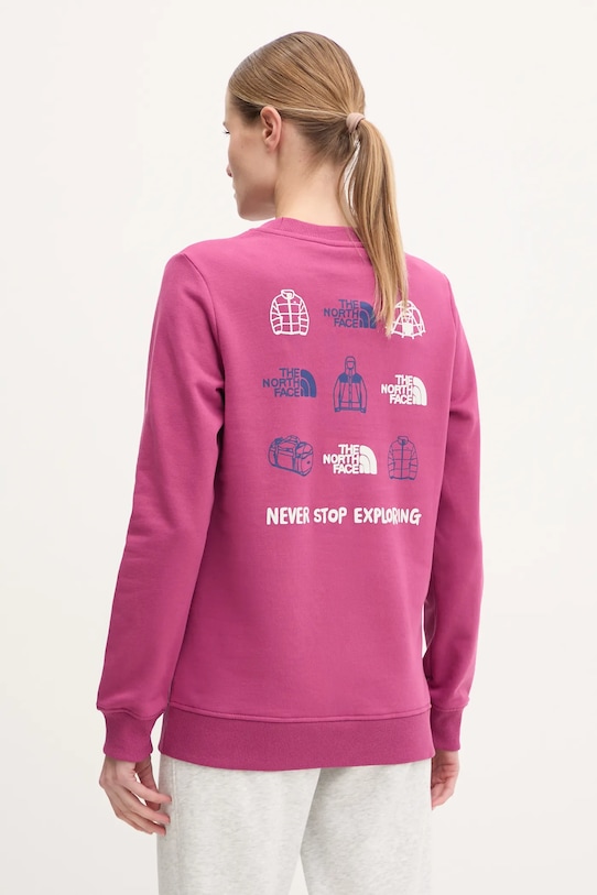 

Хлопковая толстовка Outdoor Graphic The North Face, розовый