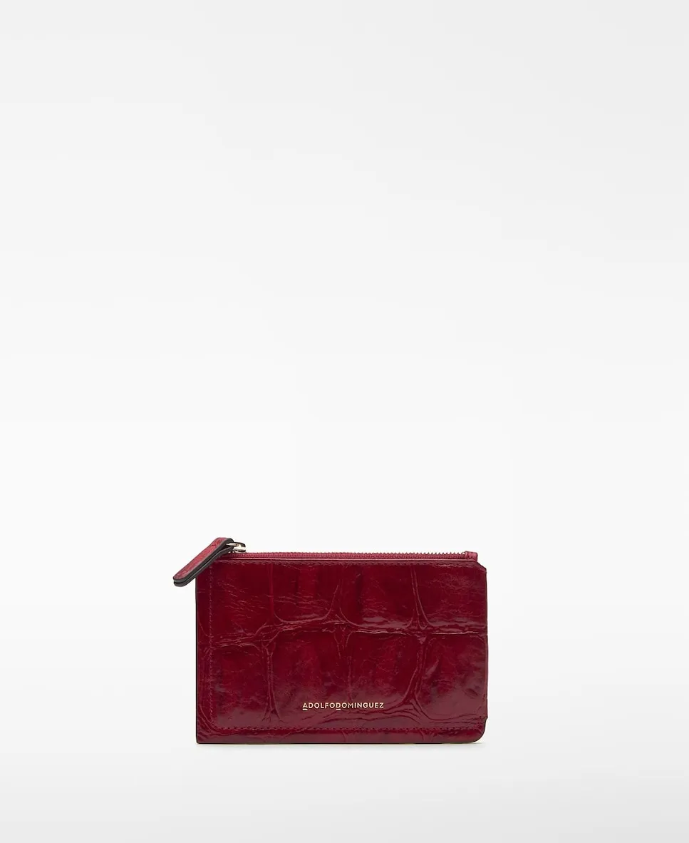 

Женский кожаный кошелек Mica Adolfo Dominguez, вишневый красный