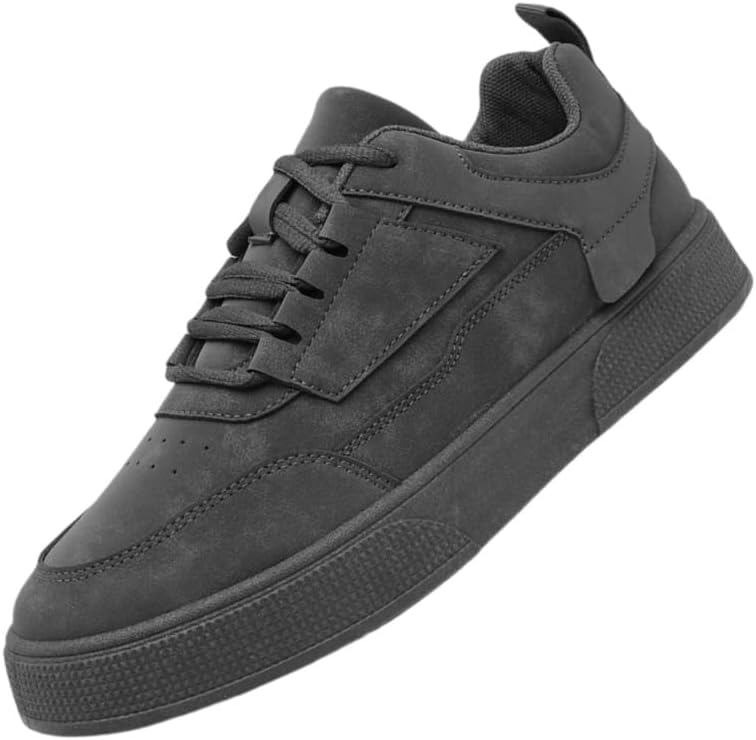 

Мужские стильные кеды с толстой подошвой - однотонные, на шнуровке, повседневные кроссовки с эффектом увеличения роста и удобной подошвой EVA для всех сезонов Clolinde, серый