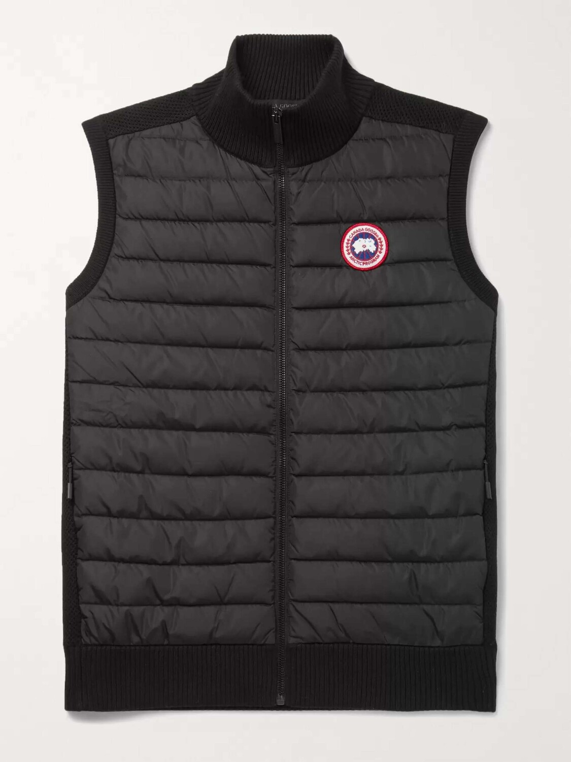 

Узкий жилет HyBridge из мериносовой шерсти и стеганого нейлонового пуха CANADA GOOSE, черный