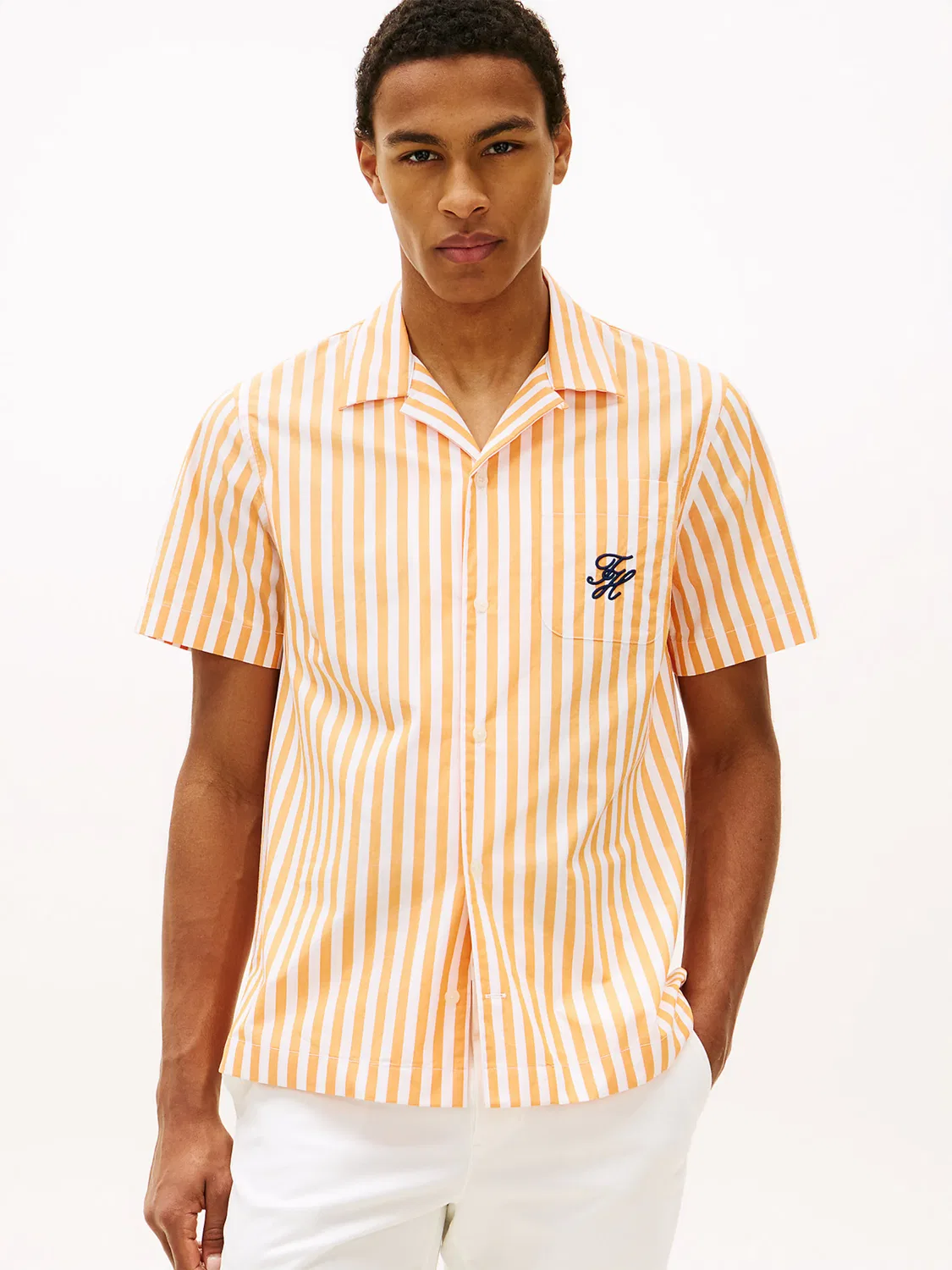 Рубашка на пуговицах стандартного кроя Tommy Hilfiger, Orange — фото 2