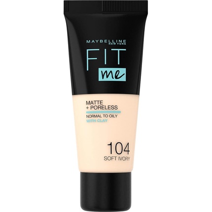 

Maybelline New York Fit Me Матовая тональная основа без пор 104 Soft Ivory 30 мл, Оранжевый, Maybelline New York Fit Me Матовая тональная основа без пор 104 Soft Ivory 30 мл