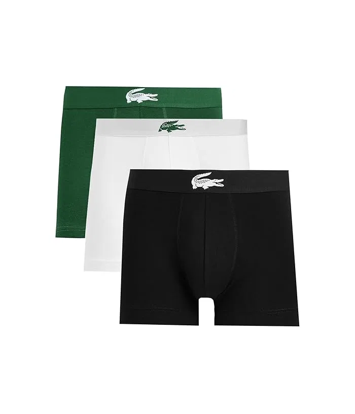 Трусы 3-Pack Stretch Jersey Lacoste, White/Green/Black