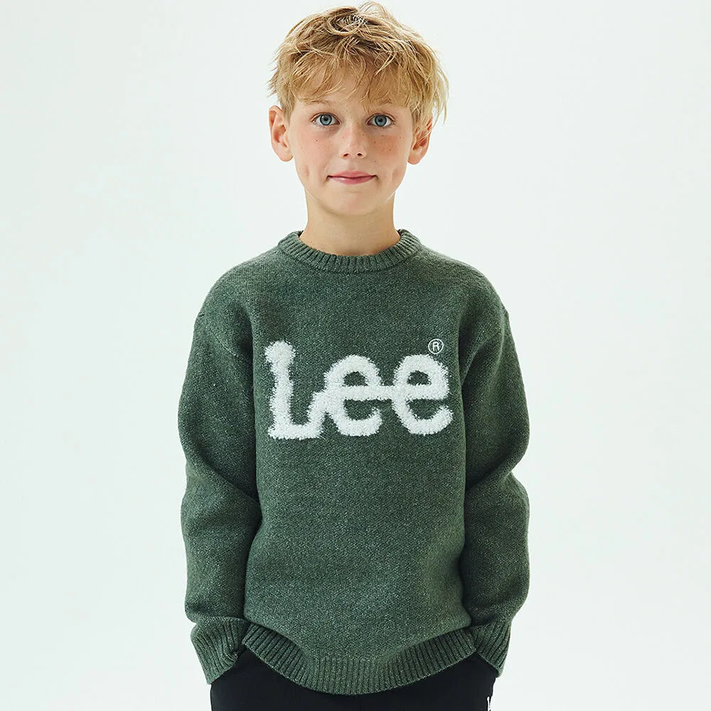 Детский пуловер Lee Kids букле зелёный