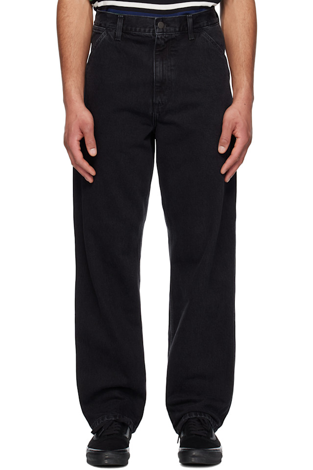 

Джинсы с одной накладкой на колене Carhartt Work In Progress, черный