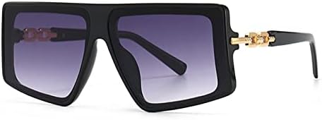 

Солнцезащитные очки для женщин в стиле ретро, ​​разноцветные, с защитой от УФ-излучения UV400; солнцезащитные очки для мужчин, желтые и фиолетовые MTZJH, Black Gray Gradient