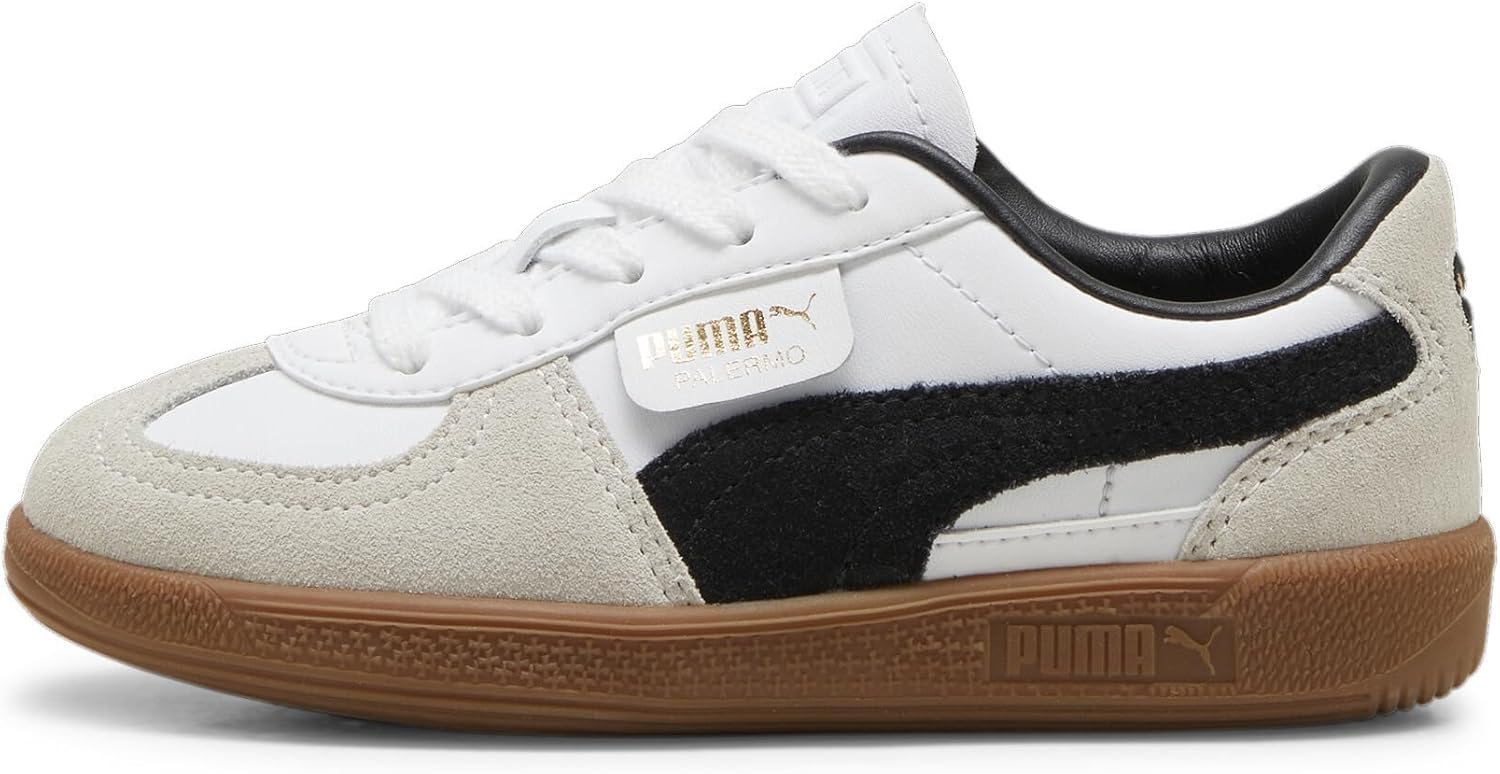 Детские кроссовки Puma Unisex-Child Palermo (для малышей), черный/серый — фото 3