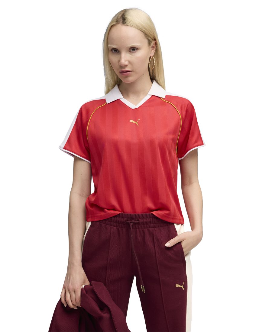 

Женская футбольная майка T7 свободного кроя Puma, For All Time Red
