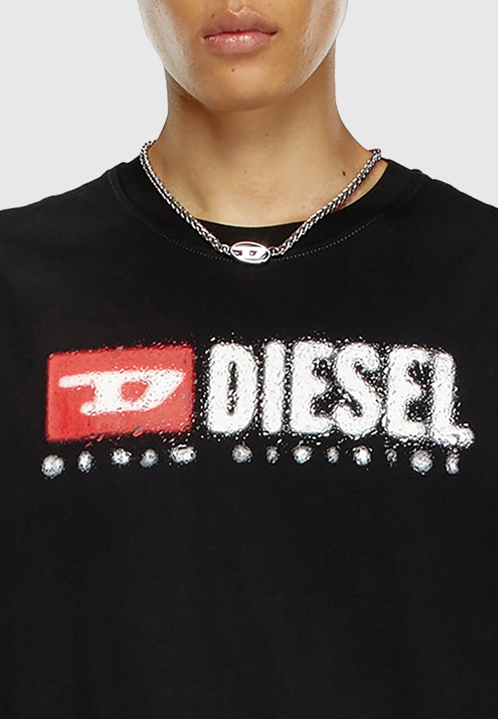 

Футболка с принтом T-ADJUST Diesel, черный