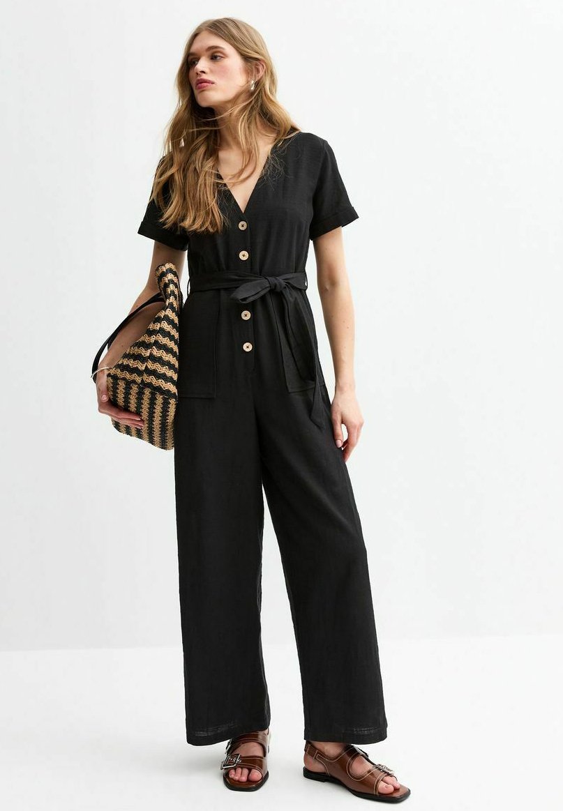 

Комбинезон V-NECK BUTTON FRONT New Look, черный