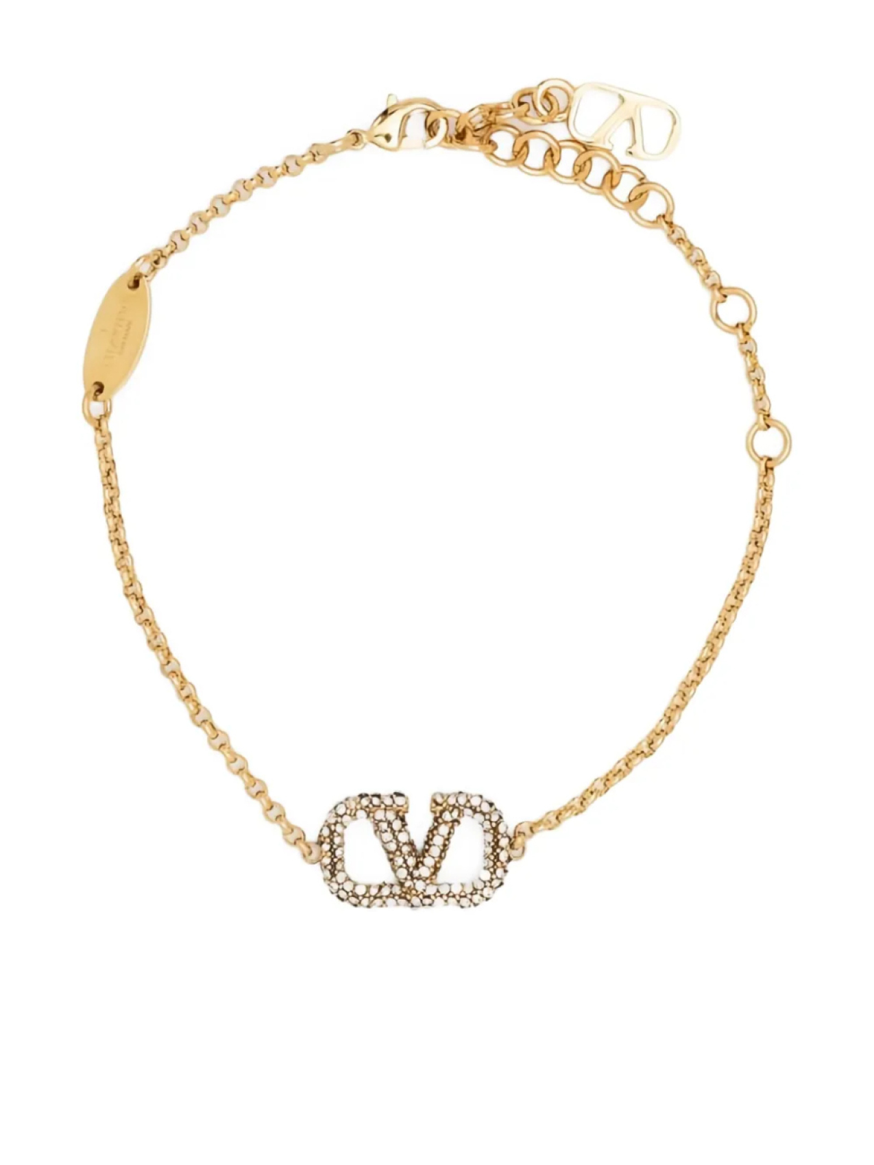 

Valentino Garavani цепочный браслет с логотипом VLogo Signature, золотой