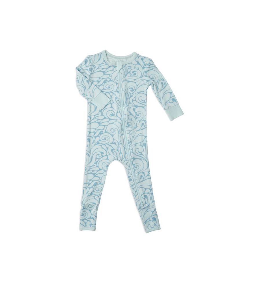 

Детский комбинезон-трансформер, облегающая пижама с длинными рукавами Baby Grey By Everly Grey, Waves