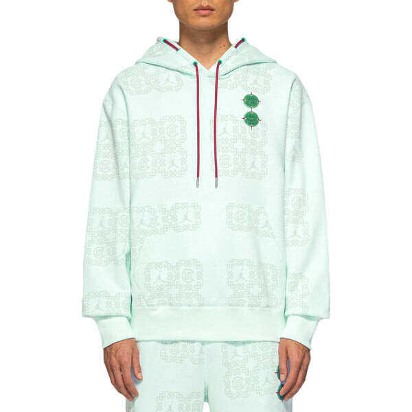 Толстовка Men's Air Jordan x CLOT Crossover China Logo Full Print Pullover Asia Edition Autumn Green, мультиколор — фото 3