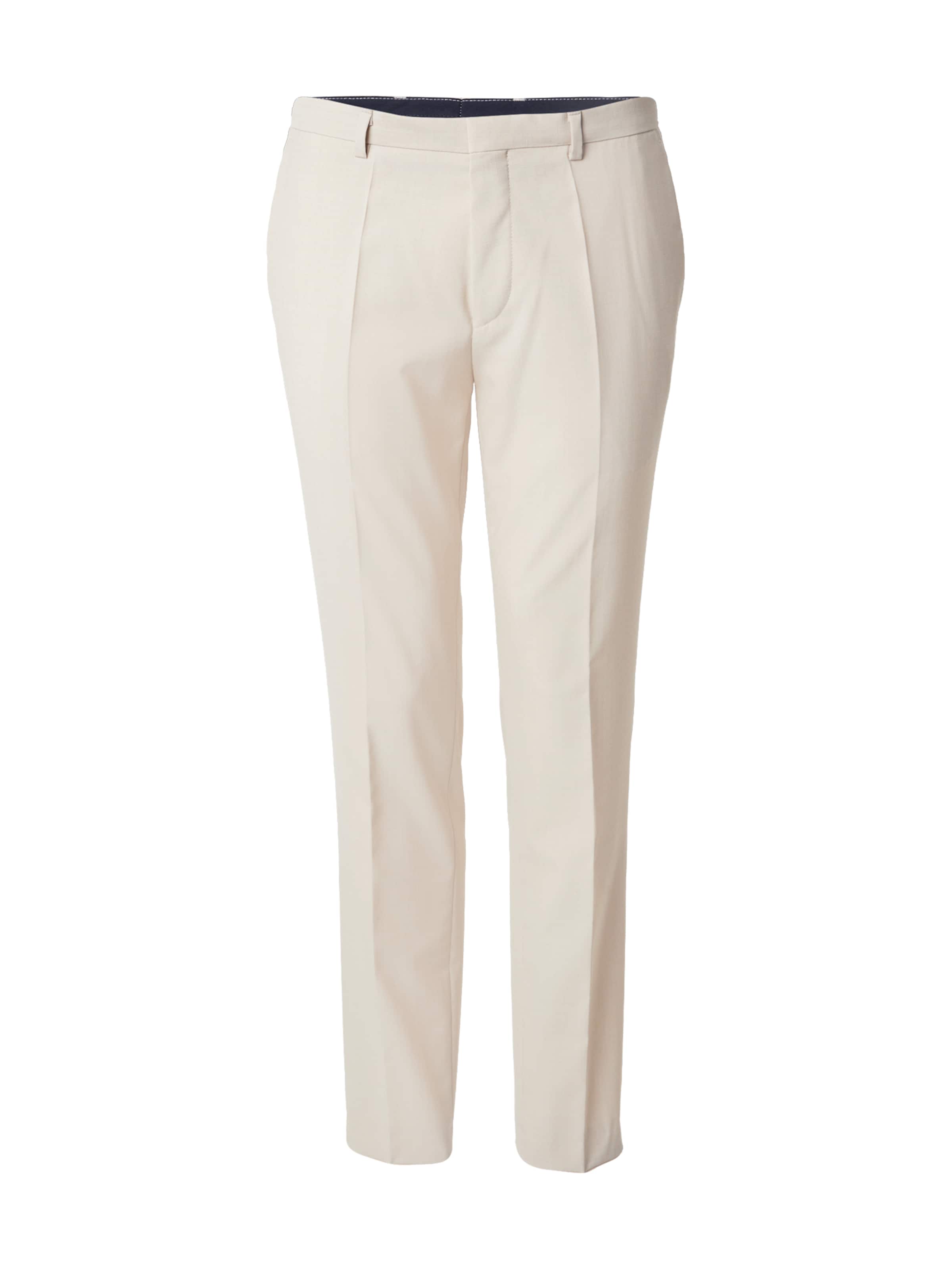 

HUGO Узкие брюки со складками 'Hesten232X' в песочном цвете