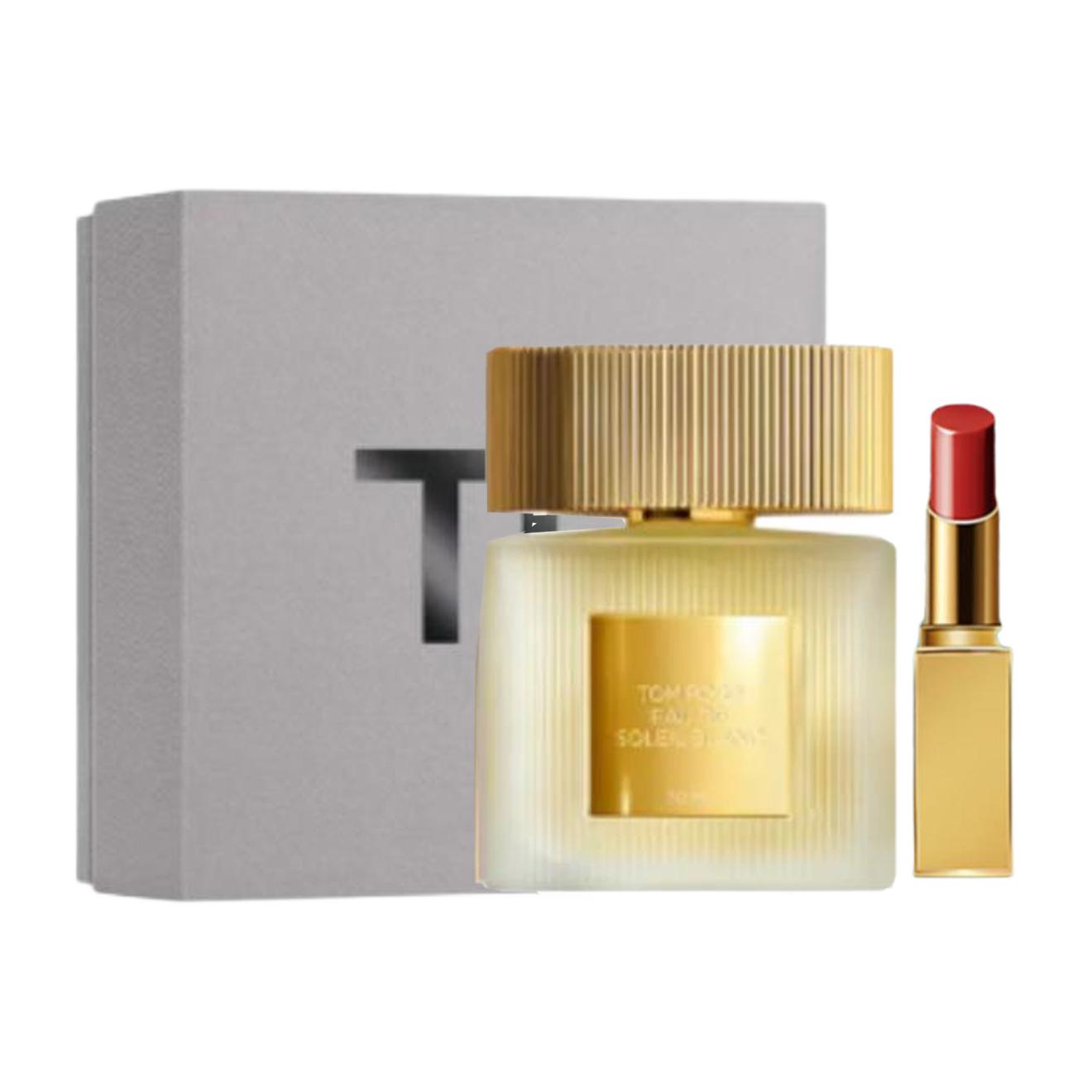 

Набор парфюма и помады TF Sparkling Glow Eau De Parfum EDP Citrus Leather 30 мл + 2,8 г TOM FORD