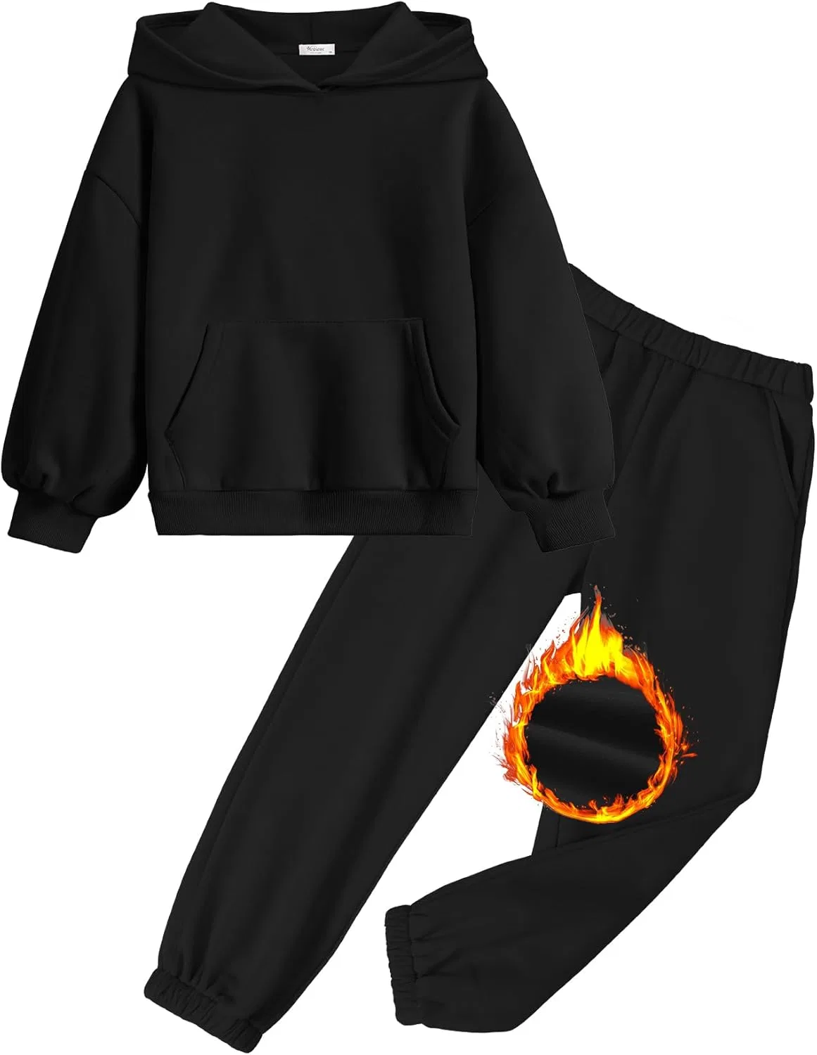Детский спортивный костюм худи и штаны, Black