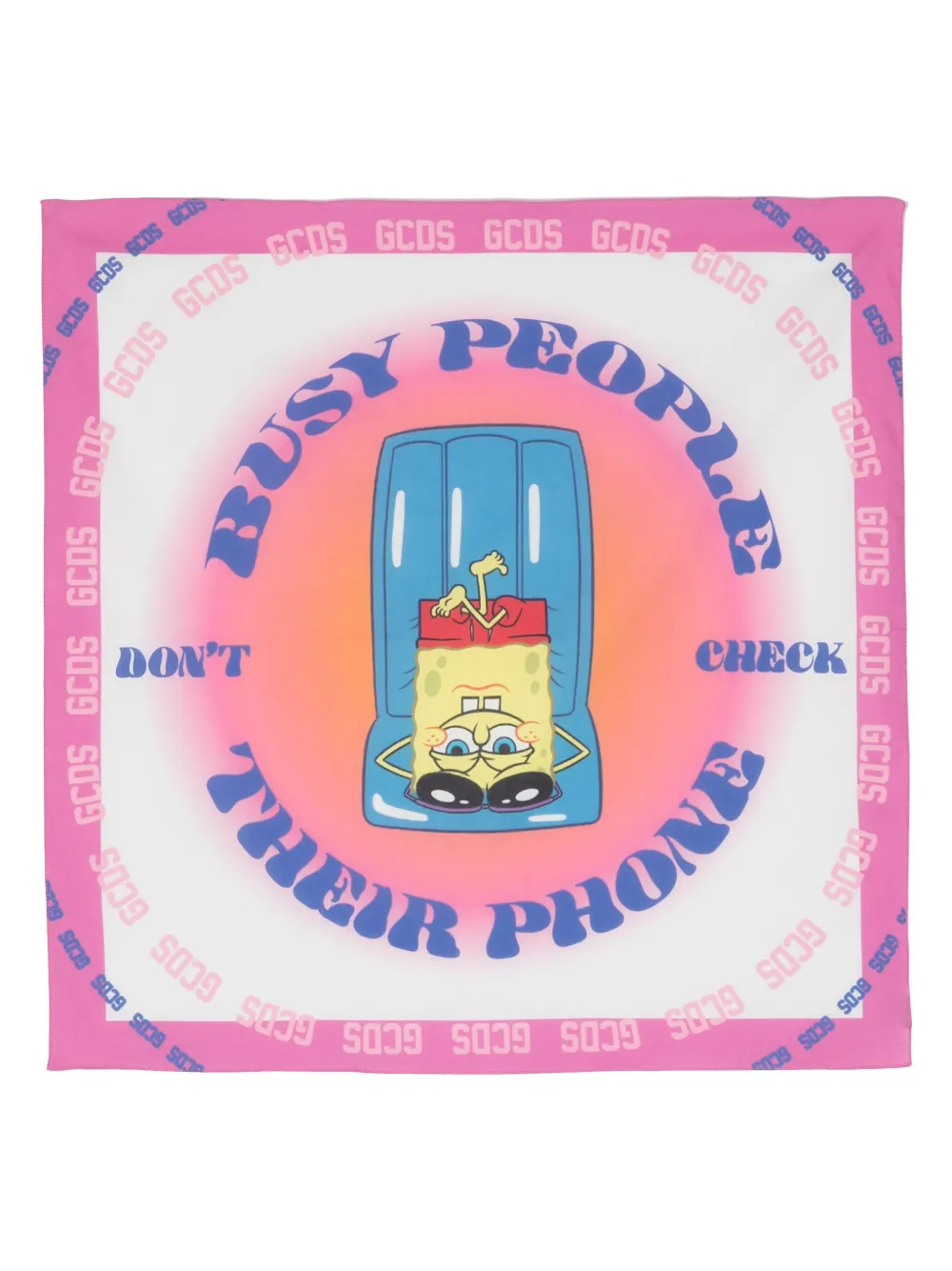 

Шарф с принтом Spongebob Gcds, розовый