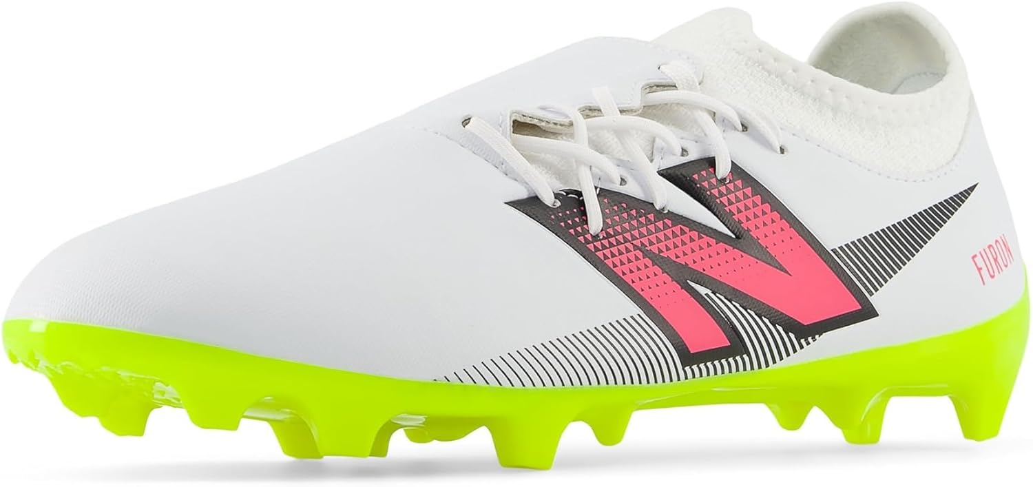 

Футбольные бутсы New Balance Men's Furon V7 Dispatch FG, белый/розовый