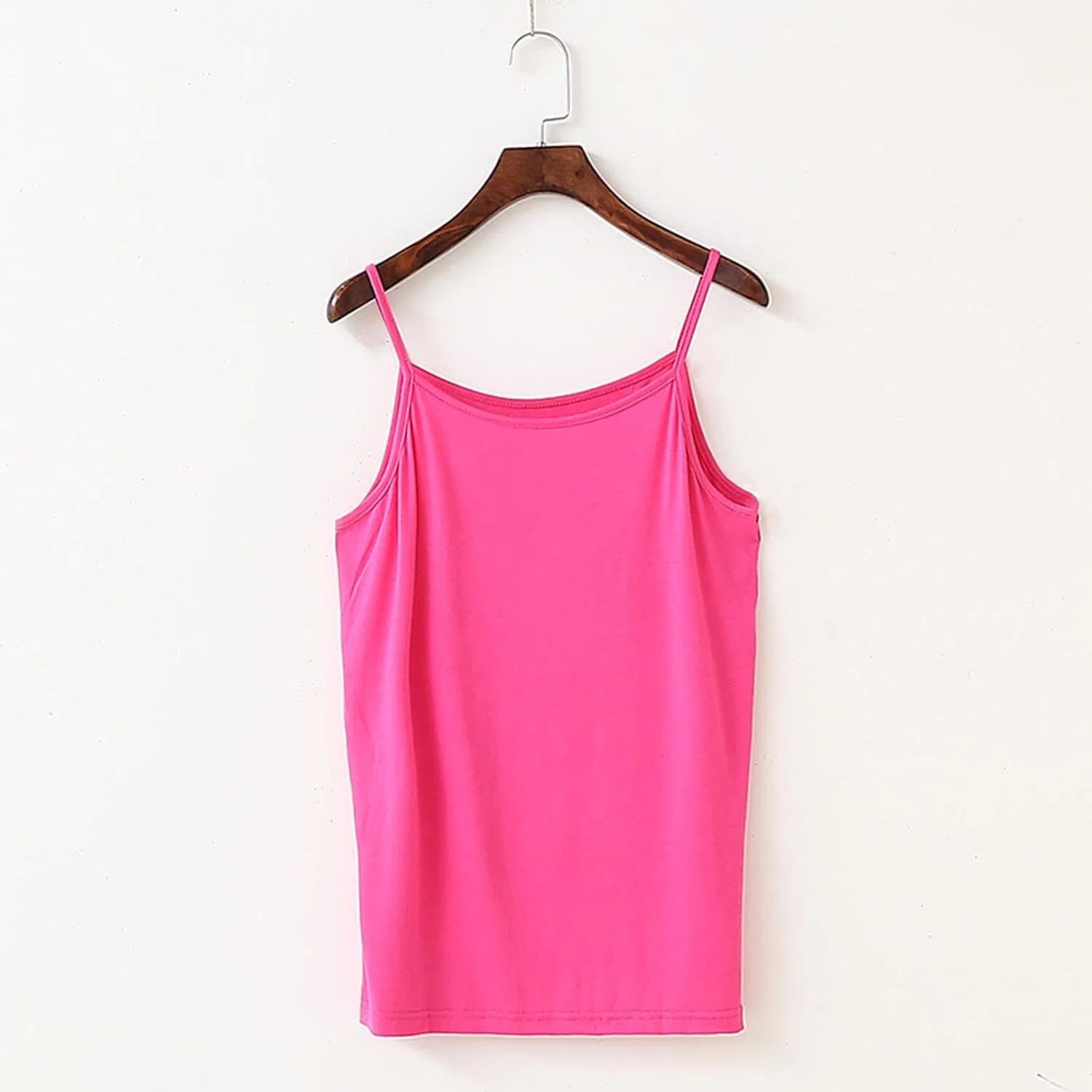 Топ-майка на бретелях, модальная, Hot Pink — фото 4