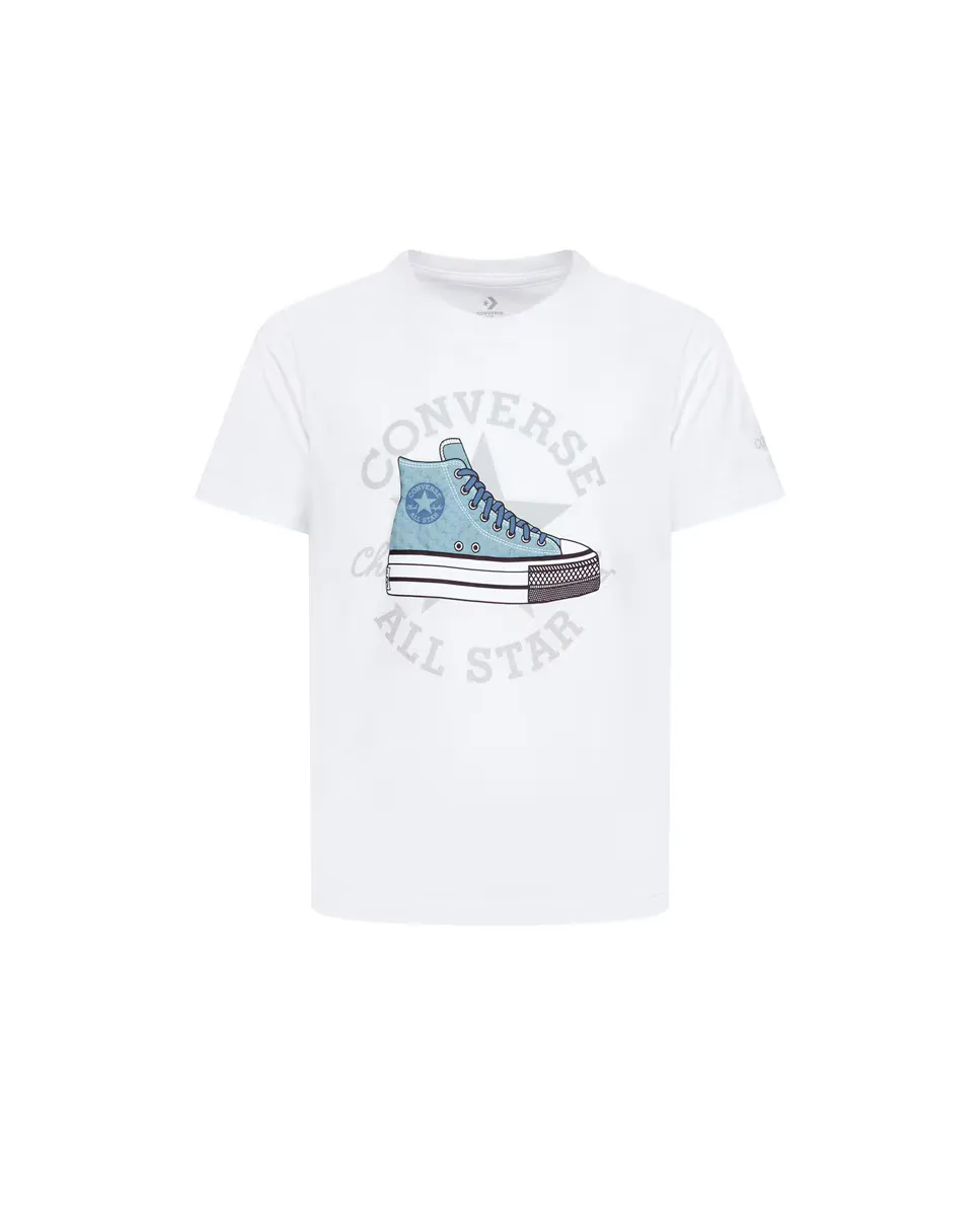 

Футболка с графическим рисунком кроссовок Converse, синий