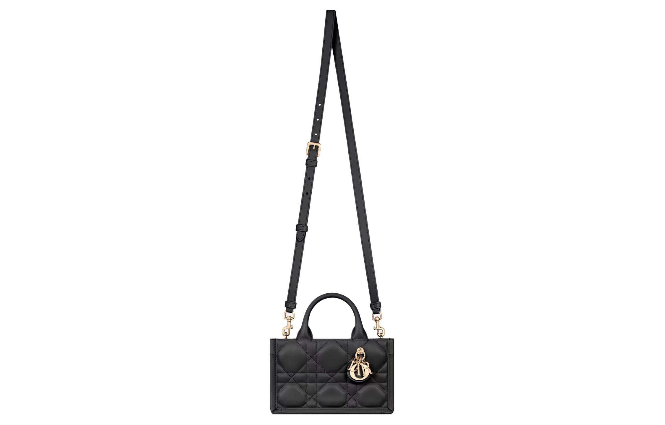 DIOR Сумка BookTote мини из коровьей кожи женская черная — фото 2