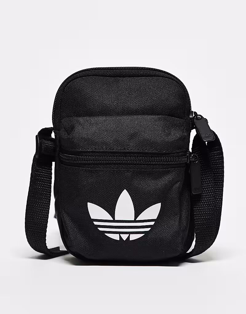 

Классическая фестивальная сумка Adidas Originals Adicolor черного/белого цвета