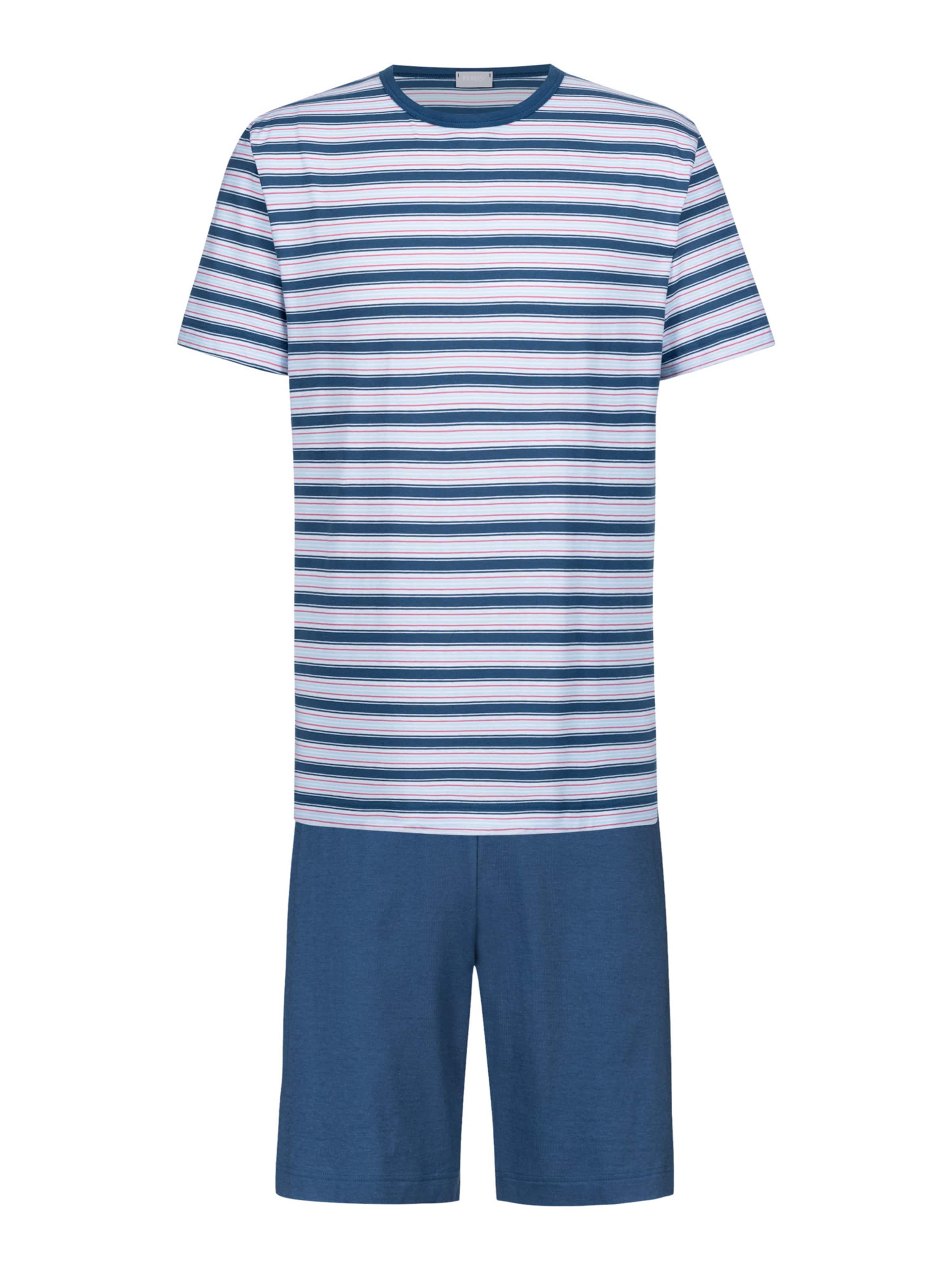 

Mey Пижама короткая 'Sky Stripes' в светло-синем, темно-синем