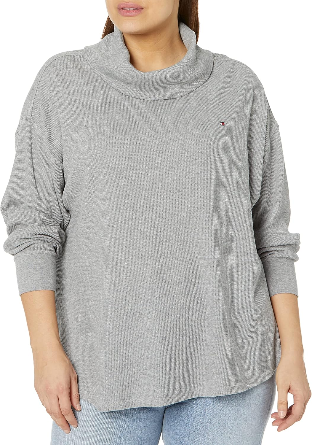 

Женская водолазка с длинным рукавом Tommy Hilfiger, Stone Grey Heather, Серый, Женская водолазка с длинным рукавом Tommy Hilfiger, Stone Grey Heather